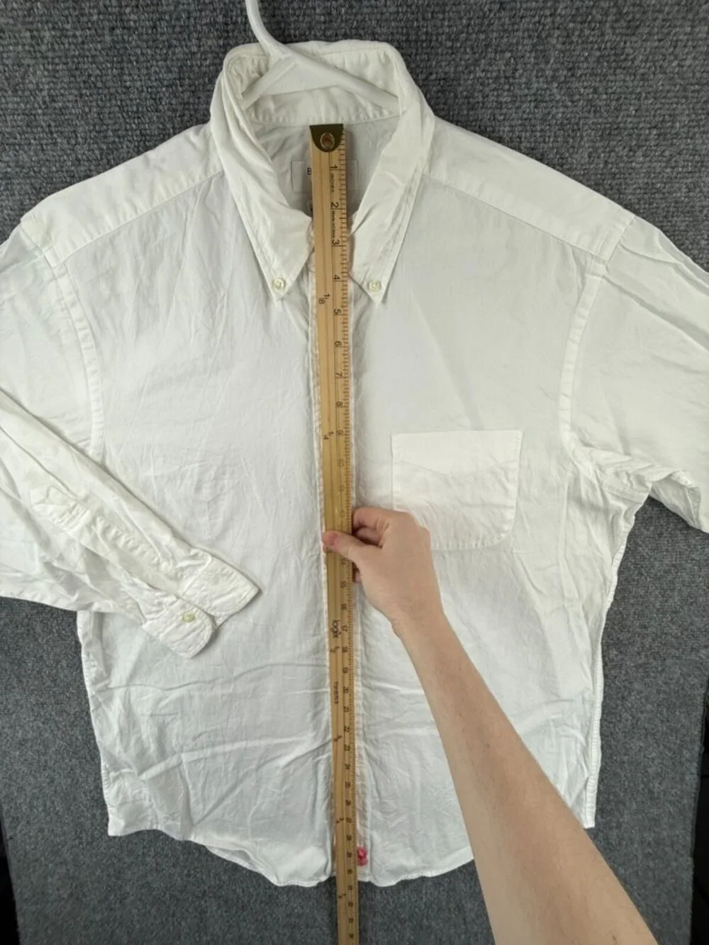 Brooks Brothers Basics White Long Sleeve Button Up Shirt 16 32 Cotton Woven Men